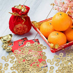 Boao lucky bronze coins scattered on a wooden surface for decor inspiration