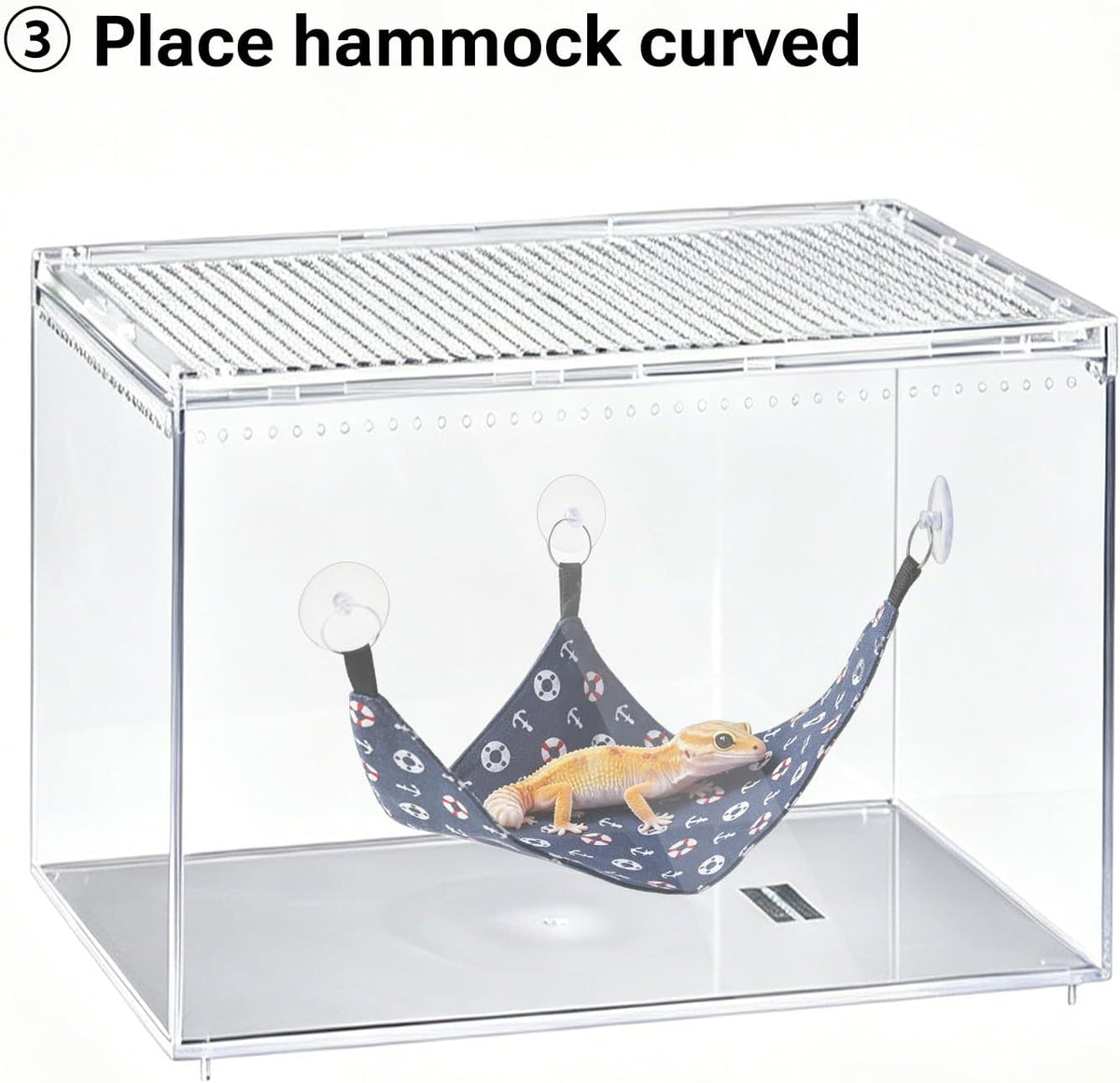 Kathson furryshell category reptile hammock packaged and ready for terrarium habitat setup.
