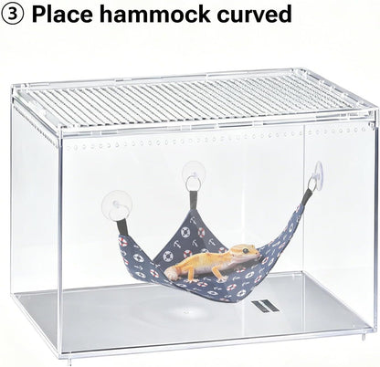 Kathson furryshell category reptile hammock packaged and ready for terrarium habitat setup.