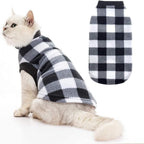 Small cat wearing Expawlorer warm winter fleece hoodie