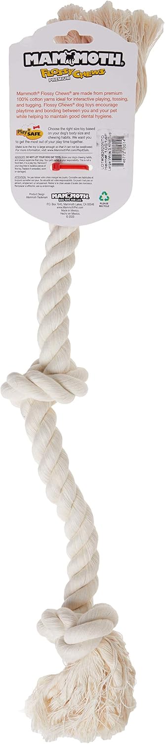 Close-up of natural cotton fibers on Mammoth tug toy
