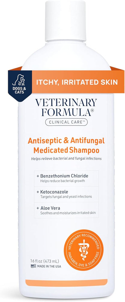 Veterinary Formula Clinical Care Antiseptic and Antifungal Medicated Shampoo front view