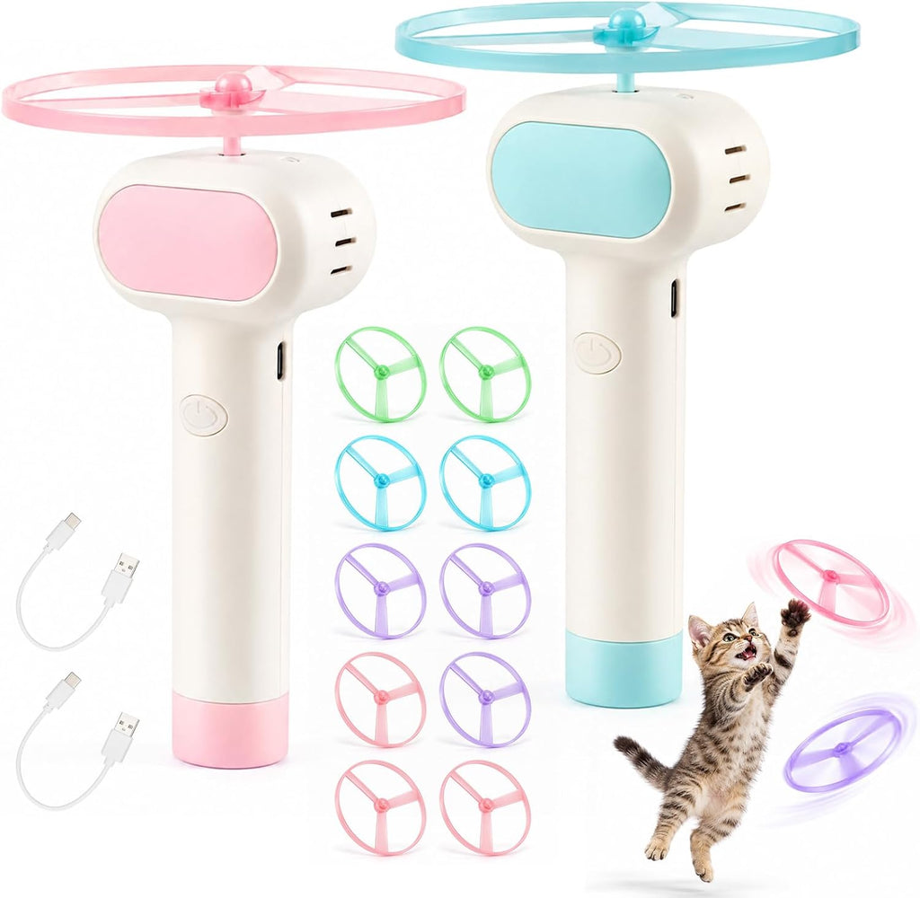 Cat Fetch Toy with Flying Disc Launcher, Rechargeable & Large-capacity - Image 11