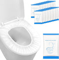 Zeckzoin disposable toilet seat covers 50 pack front view highlighting individual travel packaging.