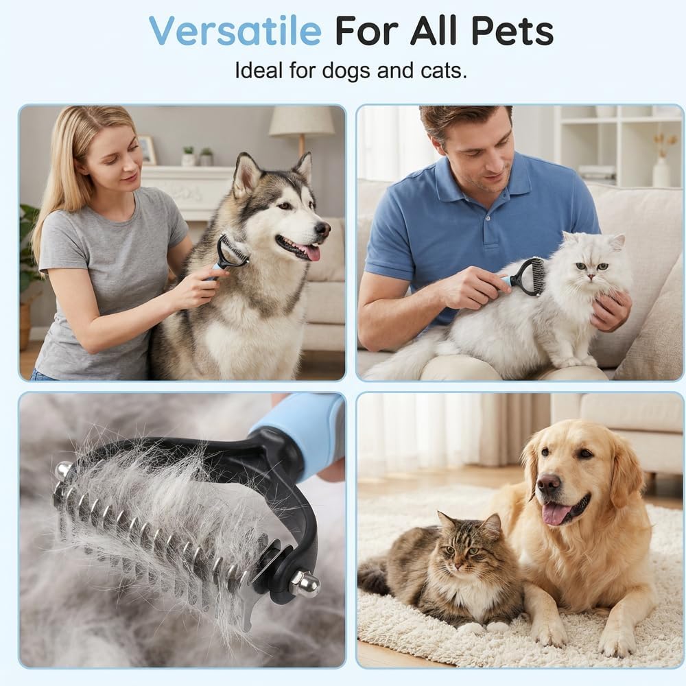 Professional pet grooming comb for thick coat dogs