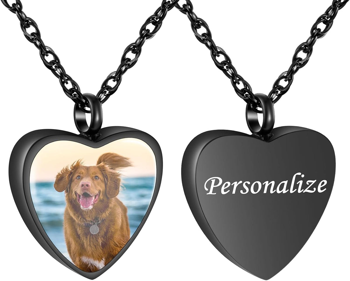 Heart Urn Necklace for Pet Ashes Cremation Jewelry for Ashes Ash Necklace for Dog Cat Ash Cremation Memorial Gift-Gold - Image 11
