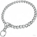 Serijoars dog chain choke collar front view showcasing heavy duty metal links.