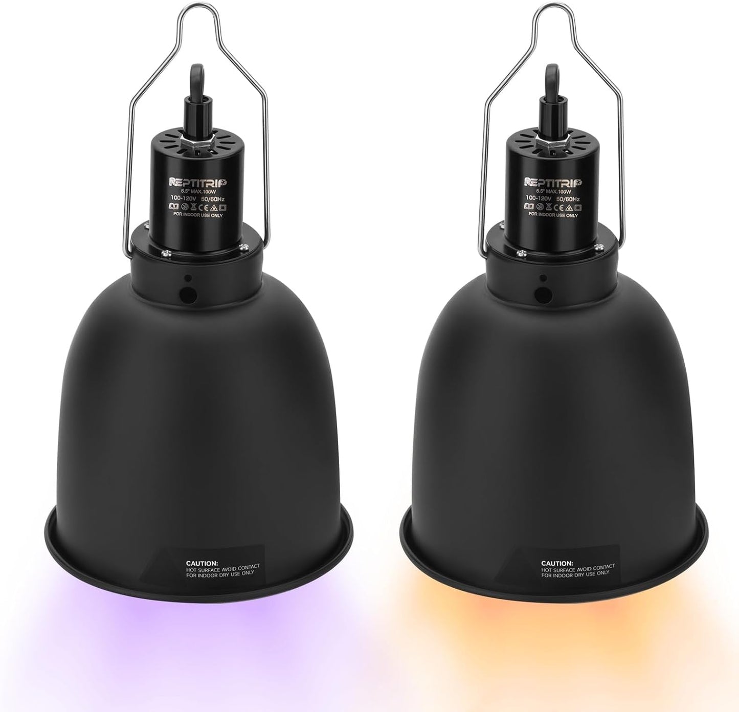 REPTITRIP Dual Reptile Light Fixture with 100W Full Spectrum UVA UVB Light Bulb & 100W Nighttime Ceramic Heat Emitter, 2 Independent Switches, Reptile UVA UVB Heat Combo Pack - Image 11