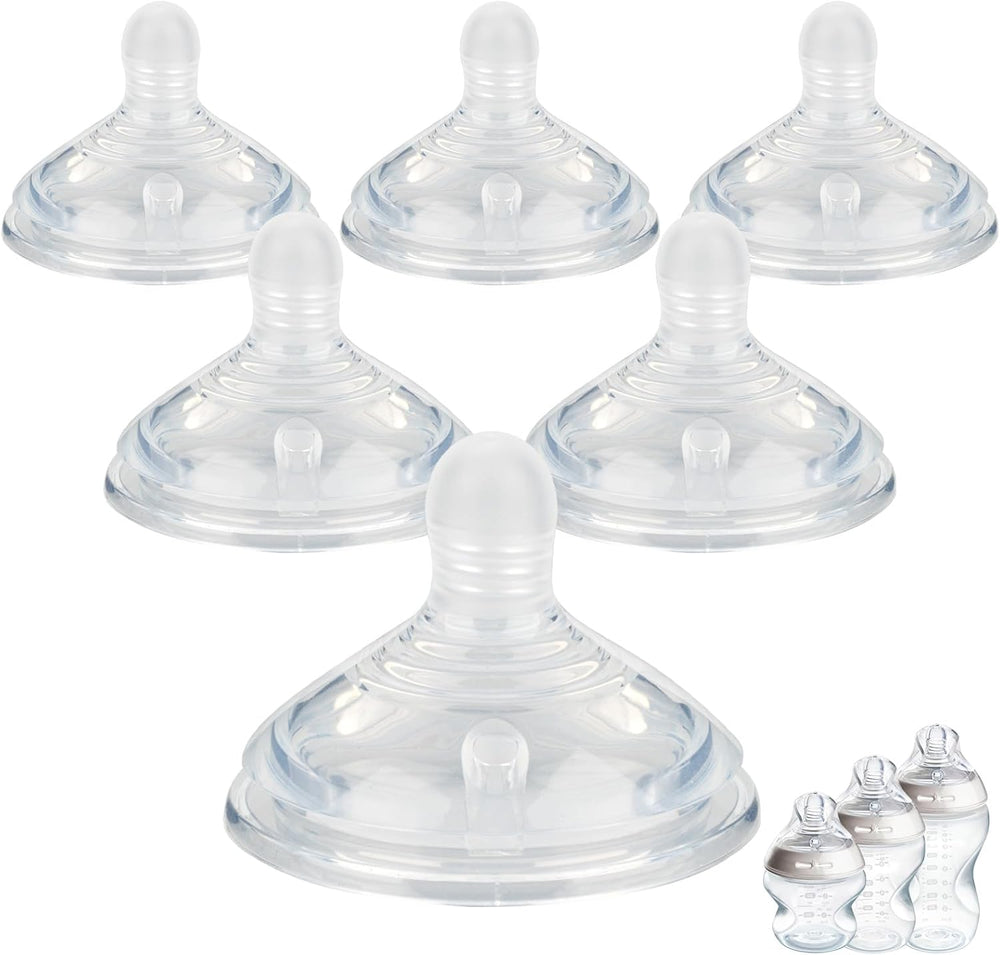 Joyfeed silicone nipples medium flow front view pack of six