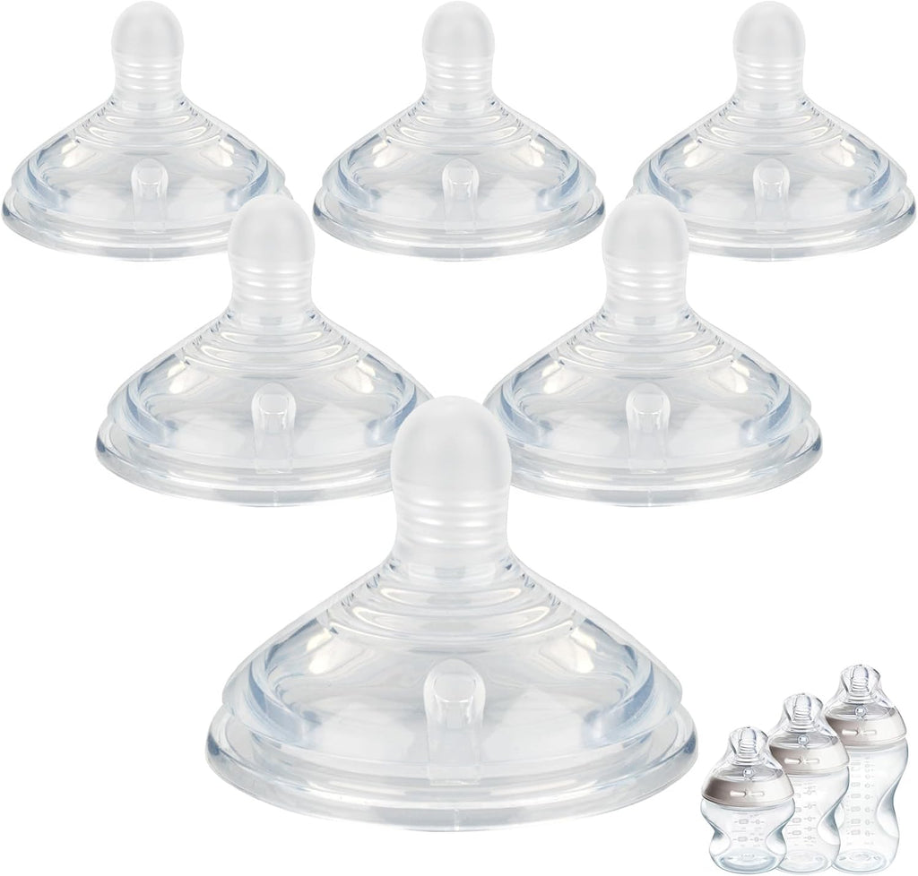 Joyfeed silicone nipples medium flow front view pack of six