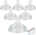 Joyfeed silicone nipples medium flow front view pack of six