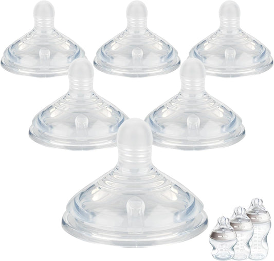 Joyfeed silicone nipples medium flow front view pack of six