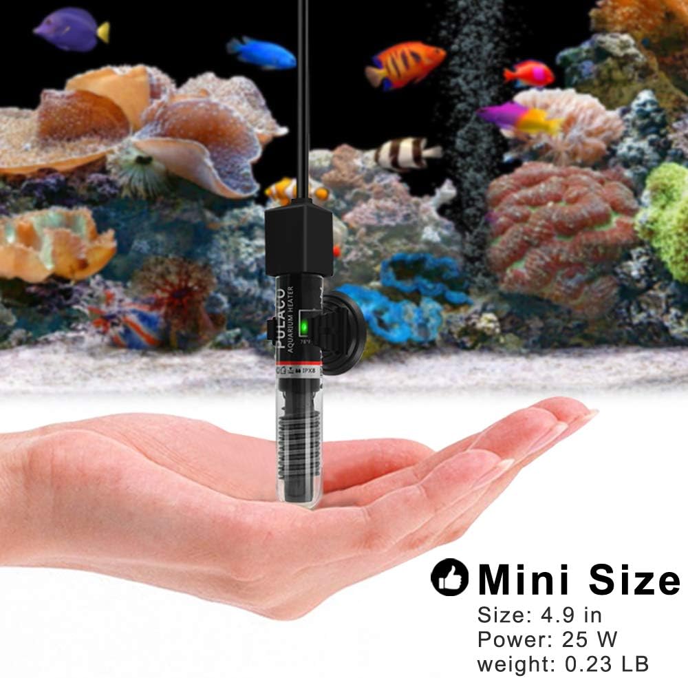Pulaco aquarium heater vertical installation example