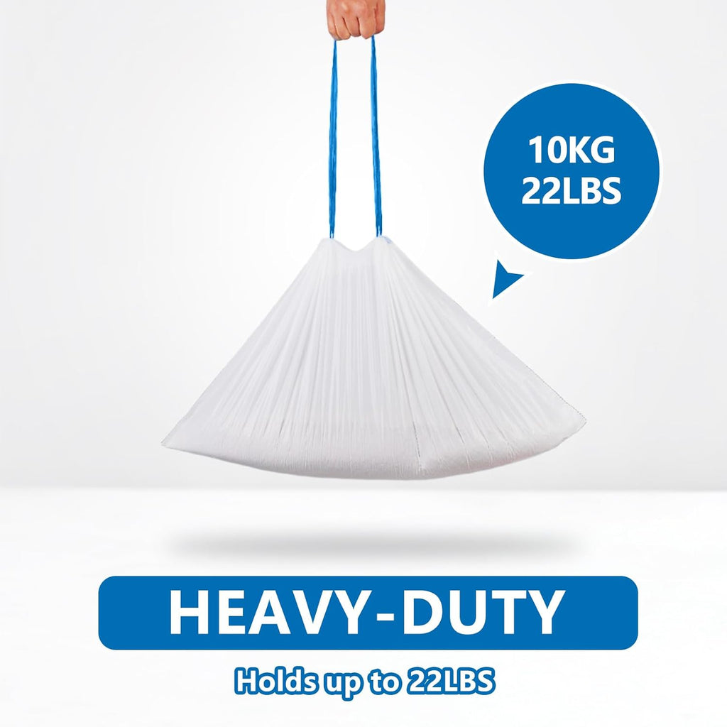 Tear resistant white plastic liners for automated feline litter machines