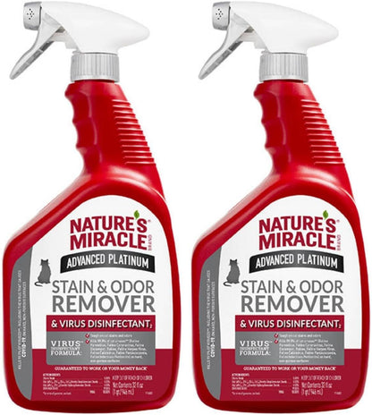 Nature's Miracle Advanced Platinum Stain and Odor Remover and Virus Disinfectant, 32 Ounces, Disinfects and Cleans - Image 12