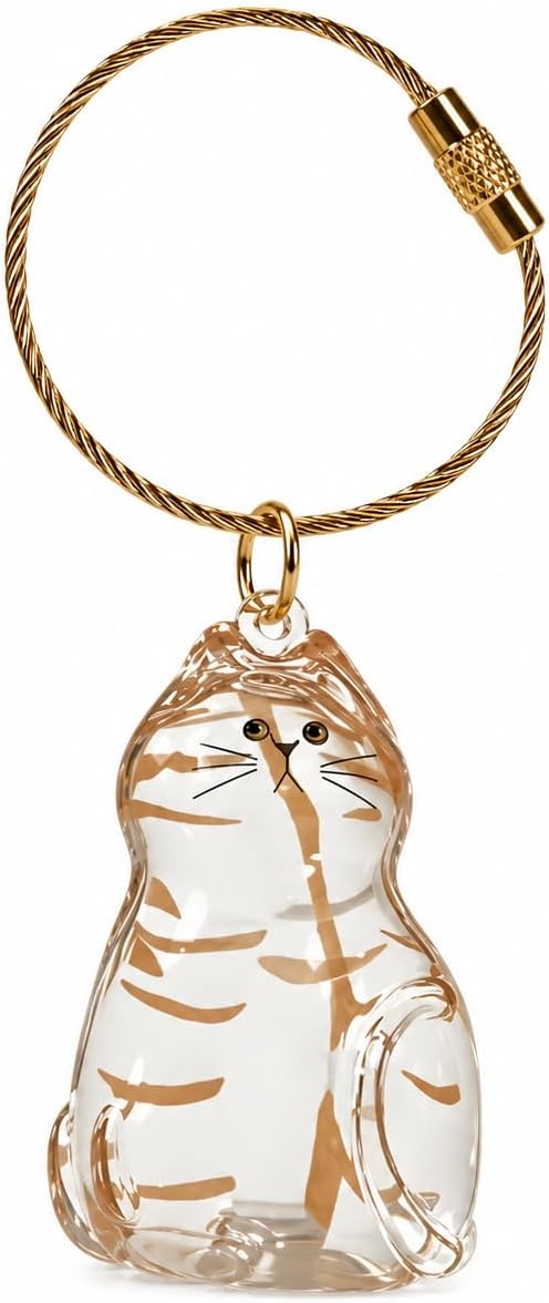 Cat Fur Memorial Keychain Keepsake Capsule Hair Storage Pendant for Pet Remembrance Fillable - Image 8