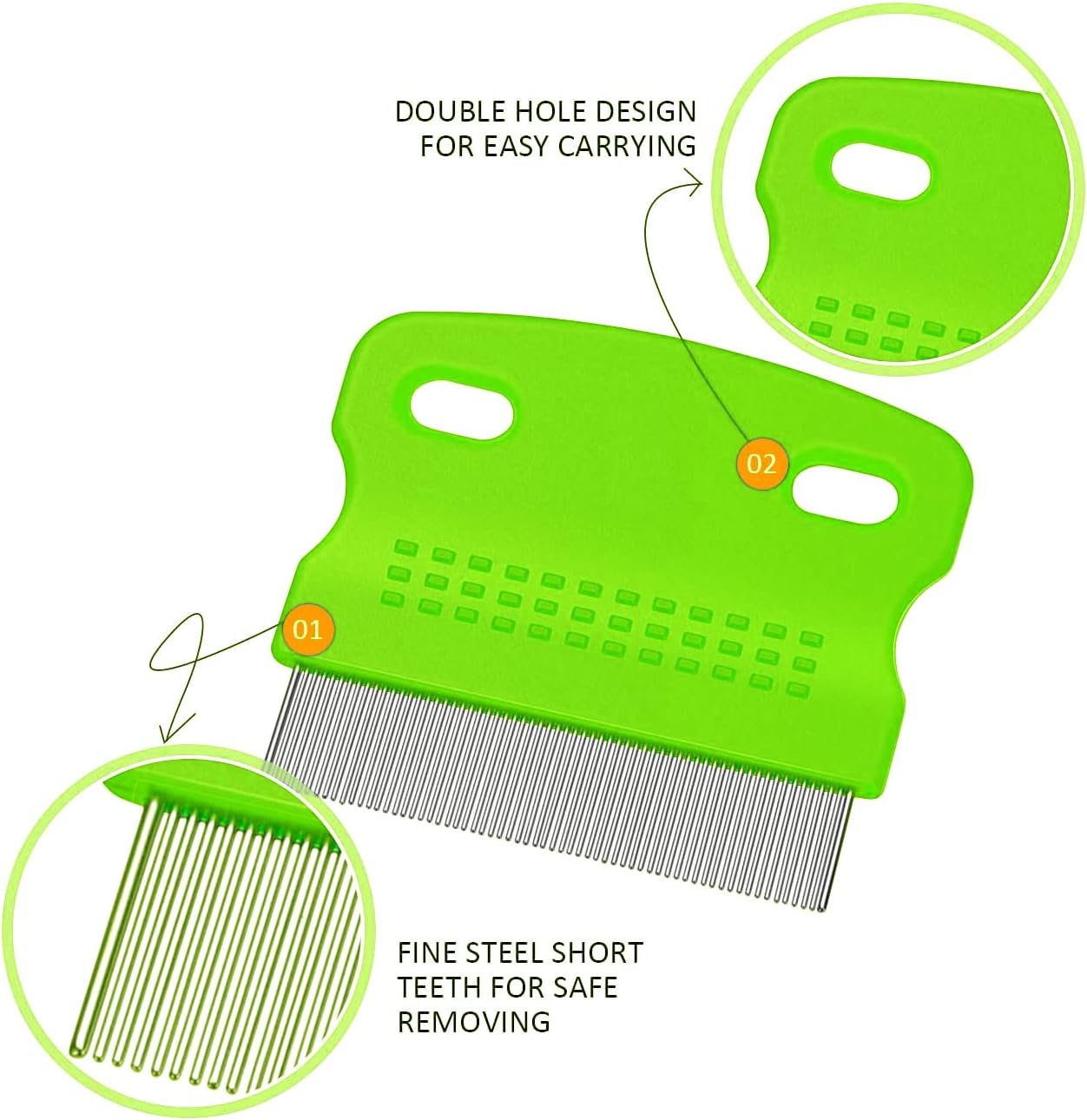 Small flea and lice remover comb for tear stains