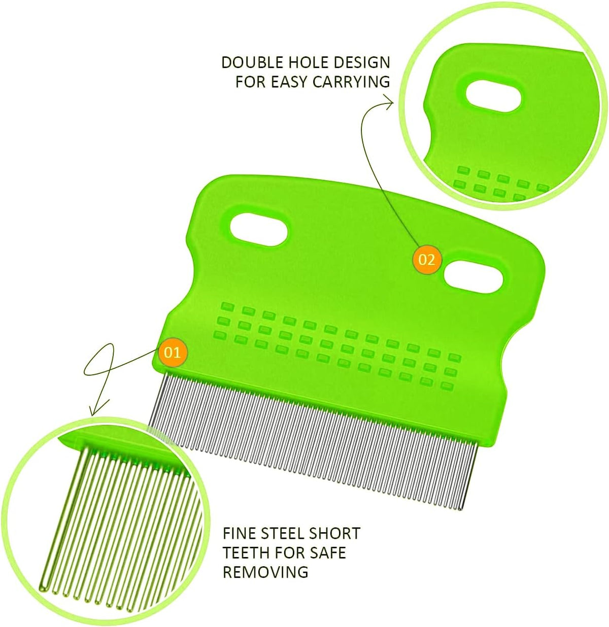 Small flea and lice remover comb for tear stains