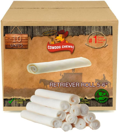 Fifty pack bundle of eco friendly natural rawhide retriever rolls.