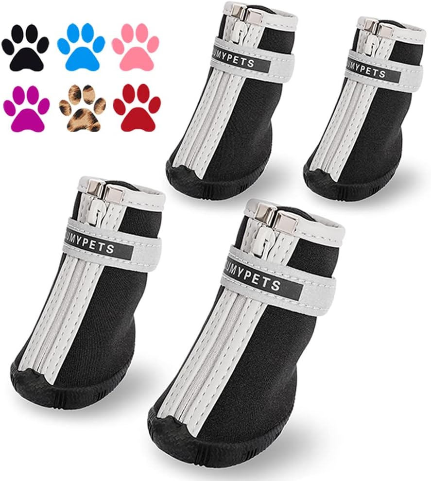 Qumy waterproof puppy shoes set of four