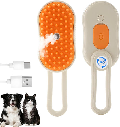 Cats Steam Brush for Cats,Rechargeable Grooming Tool for Cats & Dogs, Anti-Static Design, Delivers Massage, Cleansing, Shedding, Include Flea Comb, Nail Clippers, Pet Toothbrush,Cleaning Solution - Image 10
