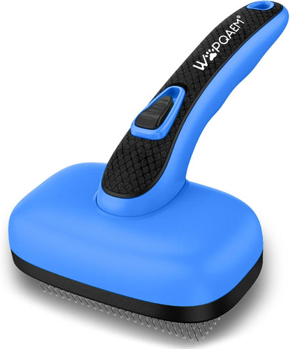 Self Cleaning Slicker Brush for Dog and Cat Deshedding, Green | Shedding Brush for Dogs & Cats, One-Click Retractable Bristles for Easy Cleaning Flying Hair at Home - Image 9