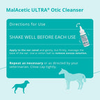 Back packaging instructions for MalAcetic Ultra therapeutic ear cleanser