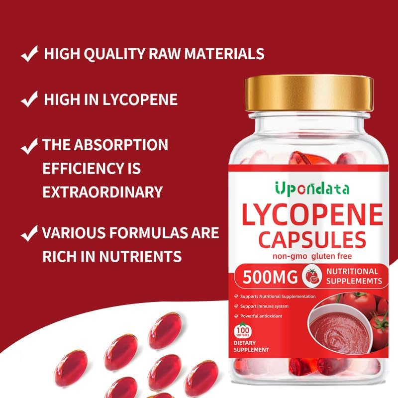 Upondata Lycopene Capsules supplement facts nutrition label