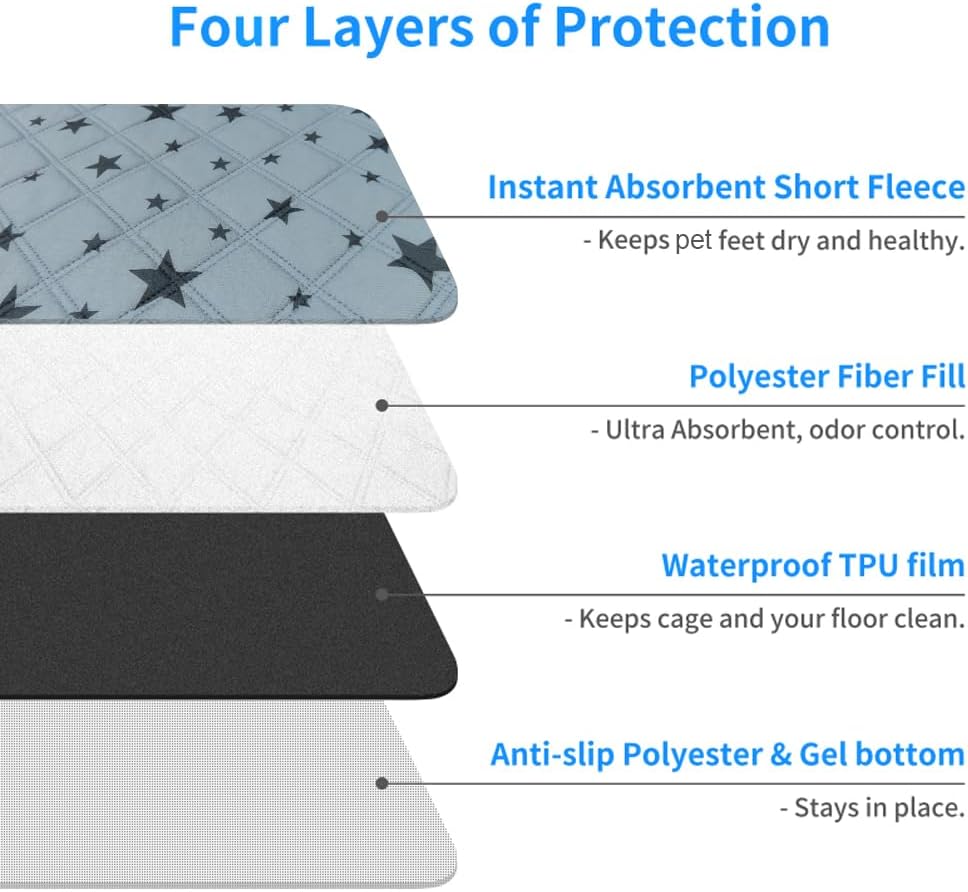 Four pack of Rioussi reusable puppy training mats