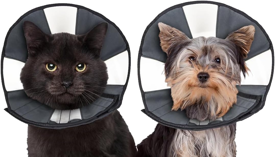ZenPet Pet Recovery Cone E-Collar for Dogs and Cats - Always Use with Your Pet's Everyday Collar - Comfortable Soft Collar is Adjustable for a Secure and Custom Fit (Medium) - Image 10