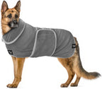 Tuff Pupper fast drying dog bath robe front view plush pet towel wrap