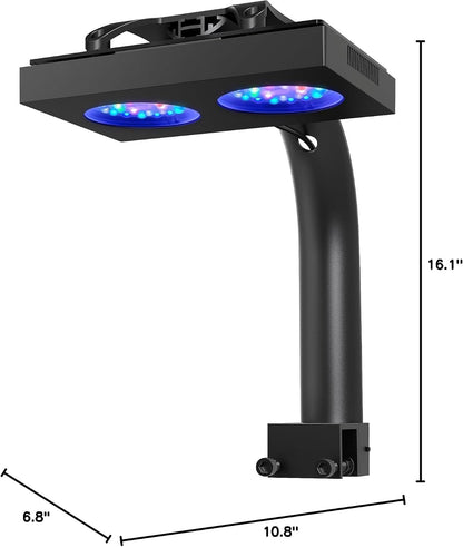 NICREW HyperReef 100 Gen 2 Reef LED Light, 100W Reef Aquarium Lighting for SPS LPS Corals and Saltwater Fish Tanks, Enhanced Violet and Blue Spectrum, Wide Angle Lens, 5 Channels Fully Programmable - Image 9