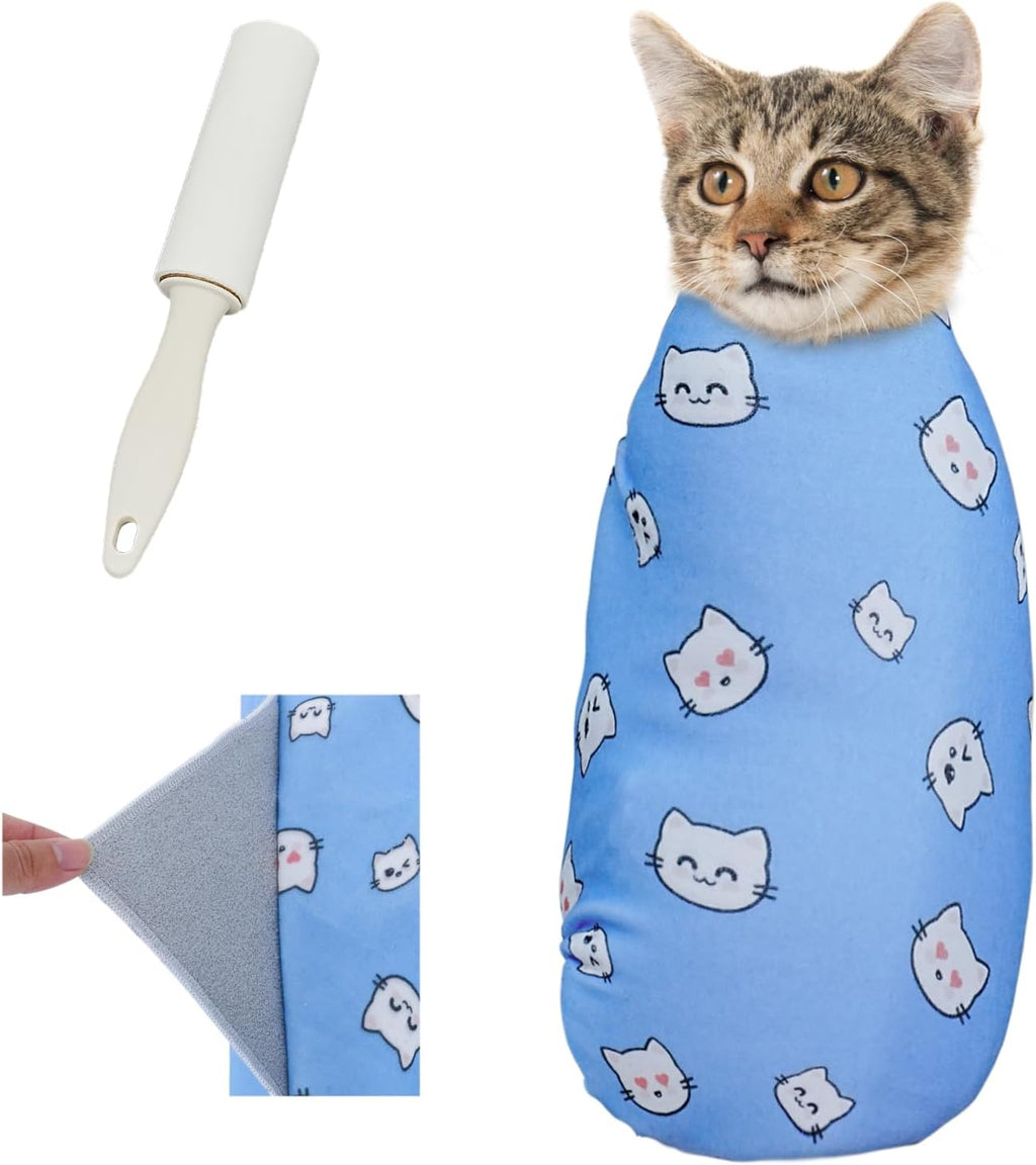 Supet Cat Grooming Wrap for Cutting Nails, 2026 Self-Adherent Cat Wrap, Anti-Escape Calming Cat Swaddle Wrap for Medicine, Nail Clipping, Teeth Brushing, Ear Cleaning - Image 14