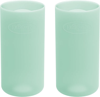Dr. Brown's Options Plus Narrow Glass Bottle Sleeves in mint color front view