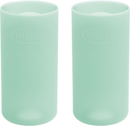 Dr. Brown's Options Plus Narrow Glass Bottle Sleeves in mint color front view