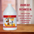 Mister Max enzymatic stain and odor remover bottle showing live bacteria solution details