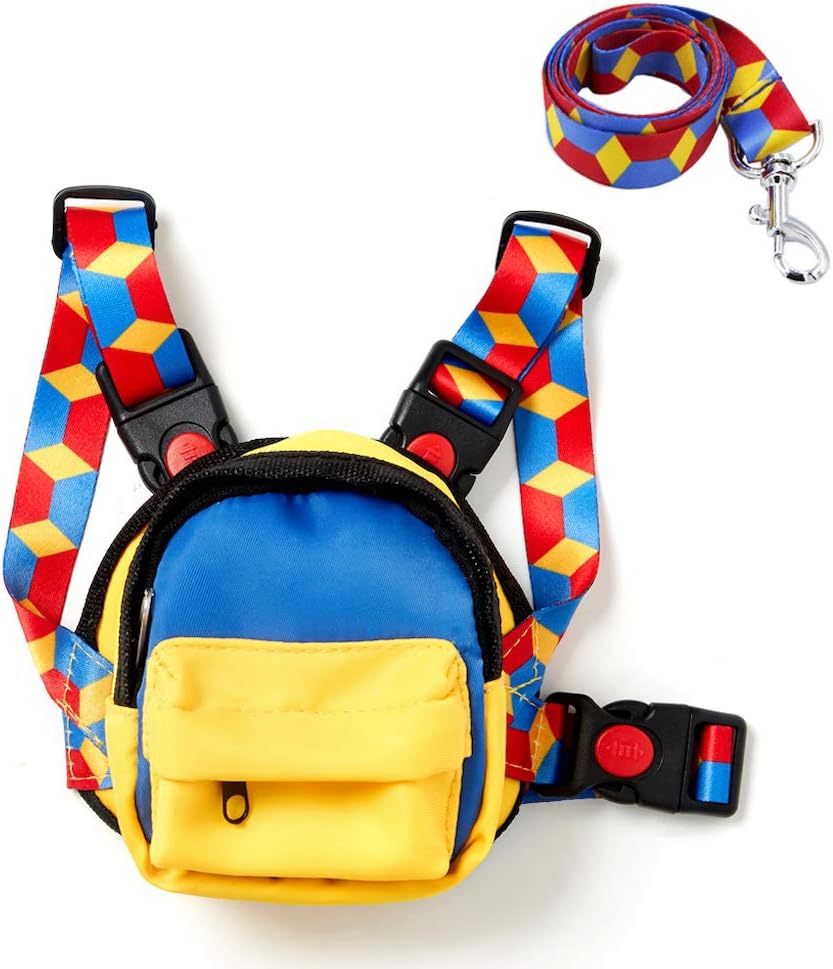 Icicecream dog walking harness kit featuring the matching black one point two meter leash.