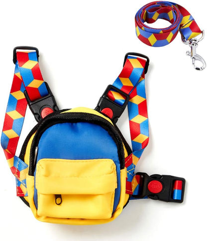 Icicecream dog walking harness kit featuring the matching black one point two meter leash.