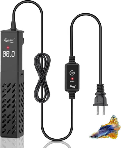 Hygger Upgrade Ceramic Aquarium Heater front view digital display