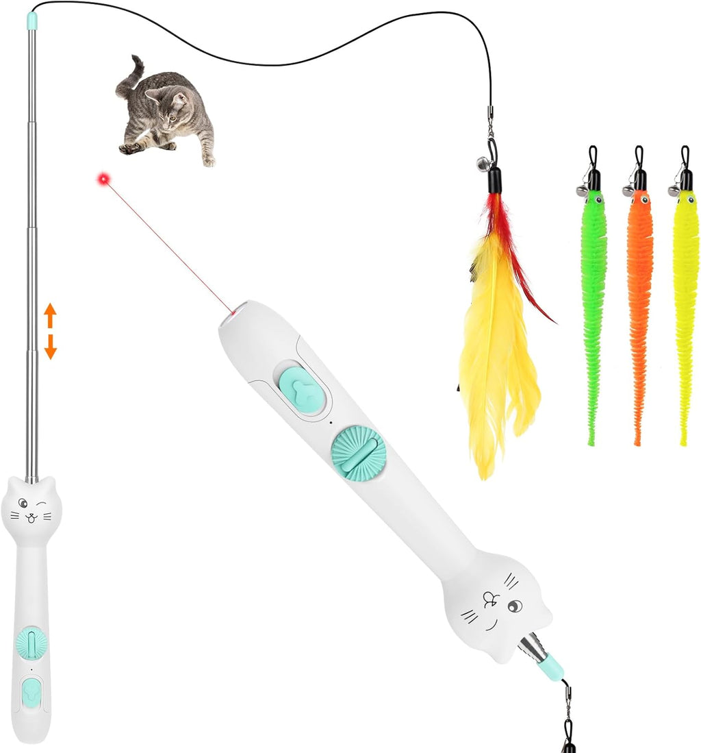 TBTeek Cat Toy, USB Rechargeable Interactive Kitten Toy, 7 Light Modes & Adjustable Patterns, Portable Pet Cat Mouse Toy for Fun Chase Play Exercise (2 Pack) - Image 12