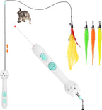TBTeek Cat Toy, USB Rechargeable Interactive Kitten Toy, 7 Light Modes & Adjustable Patterns, Portable Pet Cat Mouse Toy for Fun Chase Play Exercise (2 Pack) - Image 12