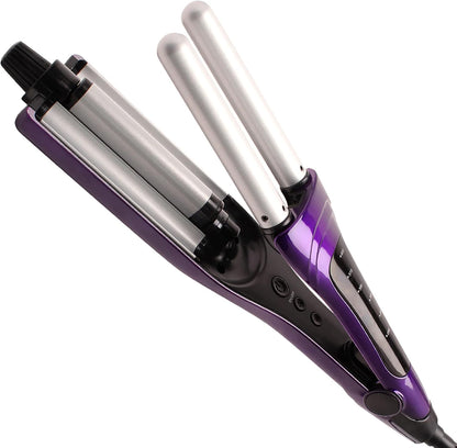 Bed Head A Wave We Go Tourmaline Ceramic Adjustable Hair Waver front view showcasing the multicolor purple design.