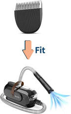 Detachable stainless steel and ceramic replacement blades for Bunfly Pet Groomer C2 clipper kit.