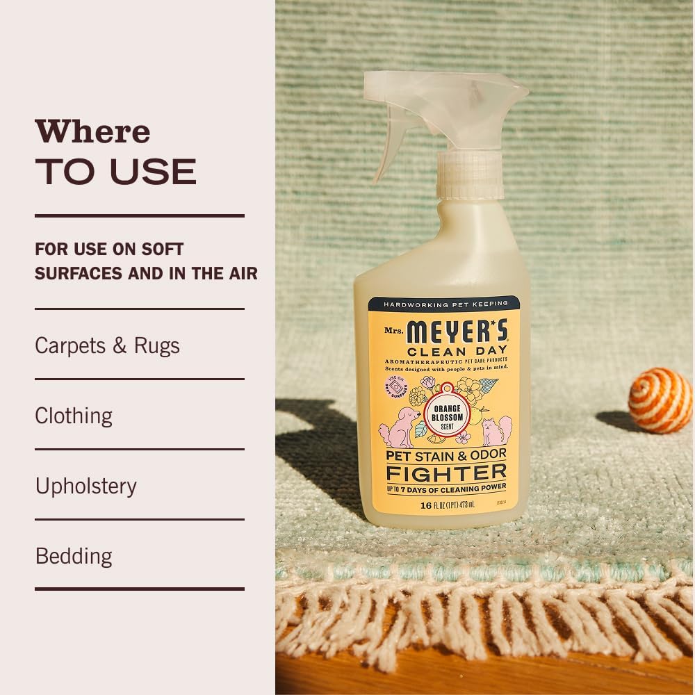 Side profile of Mrs. Meyer's pet cleaning spray bottle