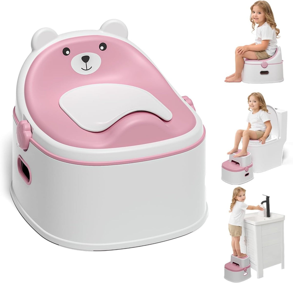 MoreFeel 3-in-1 potty training toilet front view