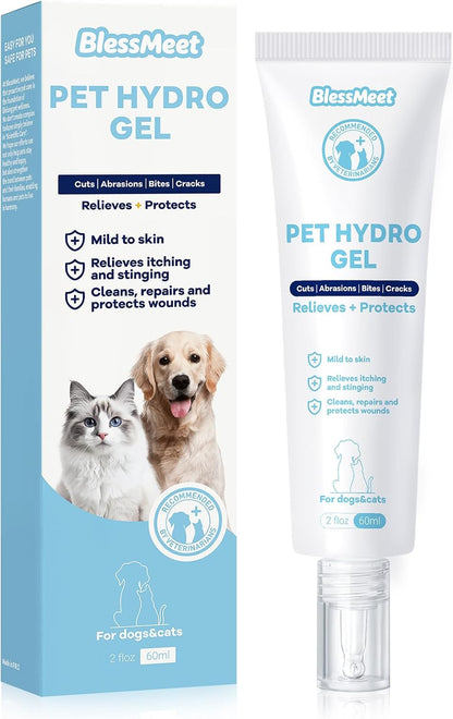 Blessmeet Pet Wound Care Hydro Gel front view packaging for dog first aid kit