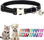 Red Dog Bell Collar, Reflective Puppy Collar with Bell Metal Buckle Cat Collar with Bells Adjustable for XXS XS Tiny Little Extra Small Breed Dogs Kitten Boys Girls Male Pets Like Chihuahua, X-Small - Image 12