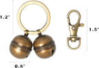 Close up of Kittail pure copper bell showing the rust resistant metal texture and swivel clip