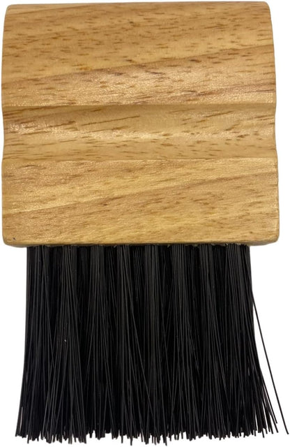 Close up of Markwort Umpire Brush black fiber bristles