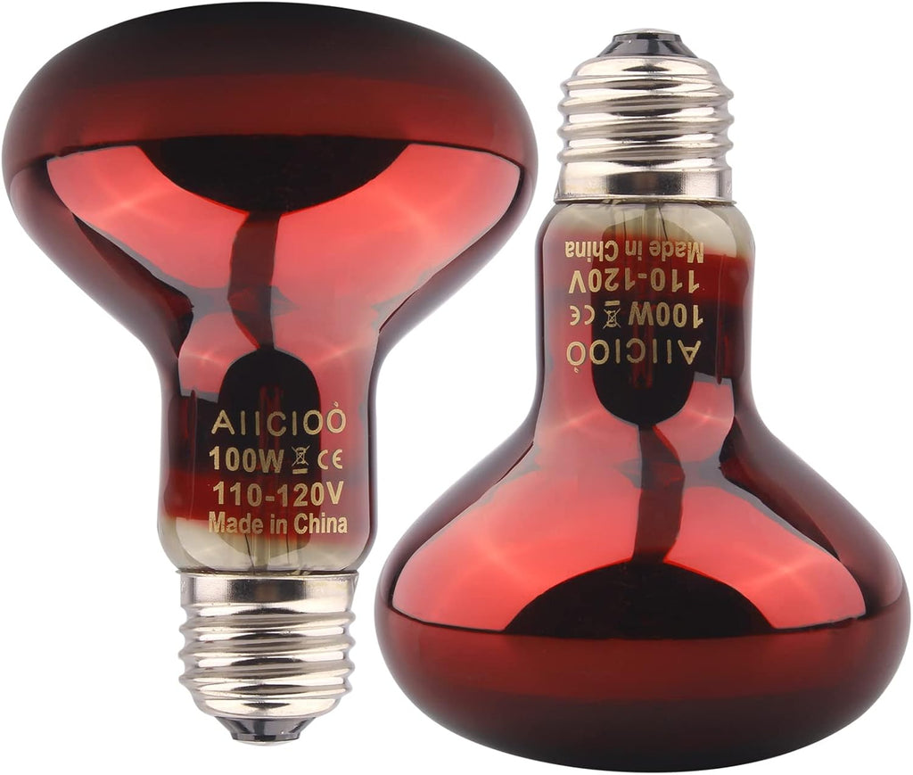 Aiicioo Reptile Basking Light Bulb - 100W Reptile Heat Lamp 2 Pack UVA Daylight Amphibians Basking Bulb for Bearded Dragon Turtle Hermit Crab Gecko Lizard Daylight - Image 13